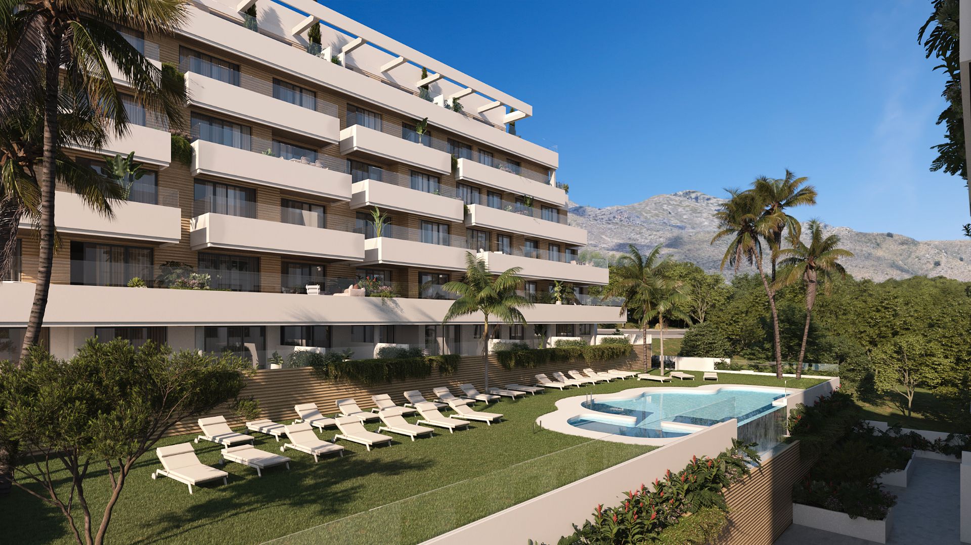 Vista exterior de Pis en venda en Torremolinos amb Aire condicionat, Jardí privat i Terrassa