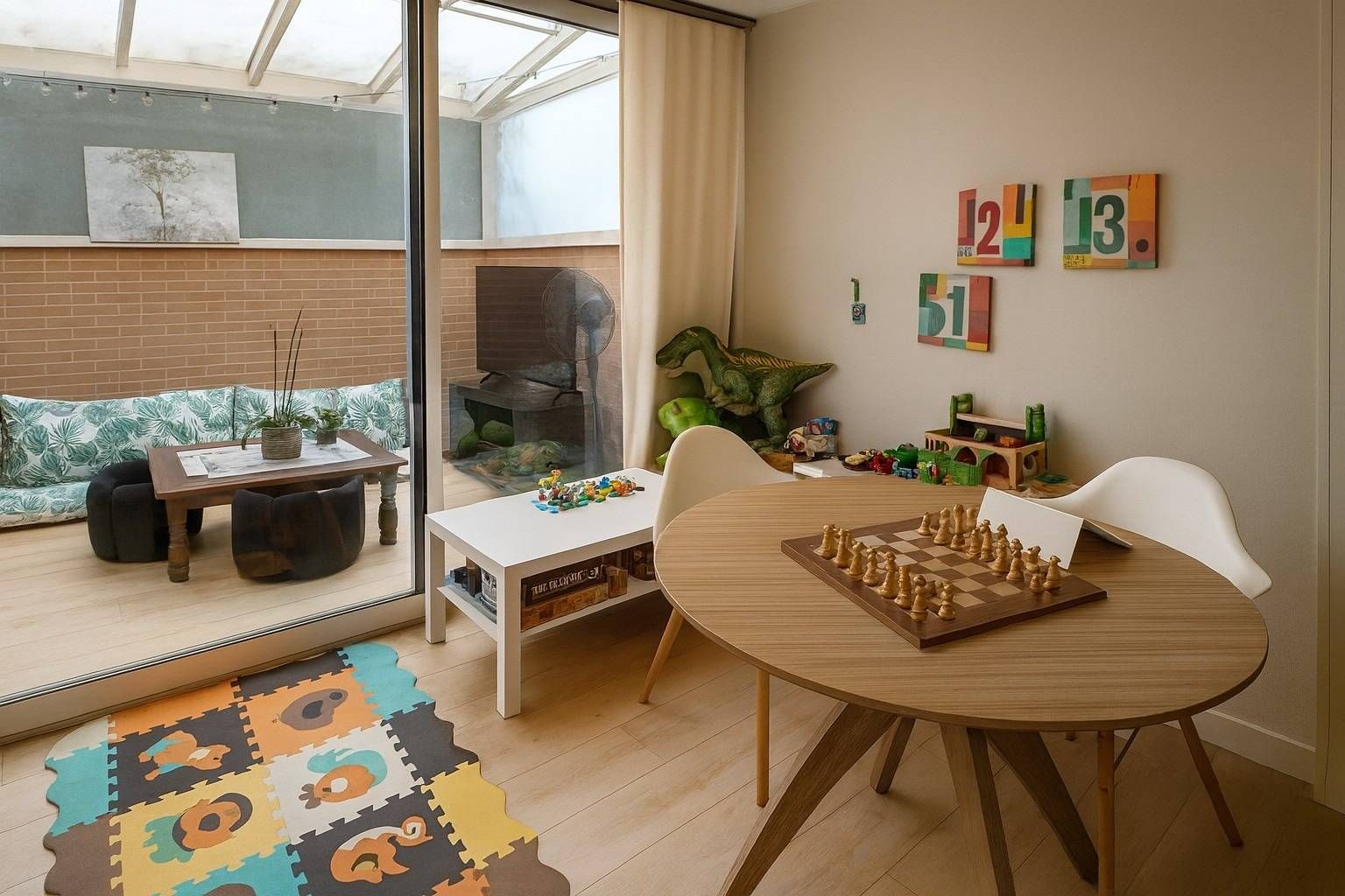 Living room of Planta baja for sale in La Moraleja  with Air Conditioner, Heating and Terrace
