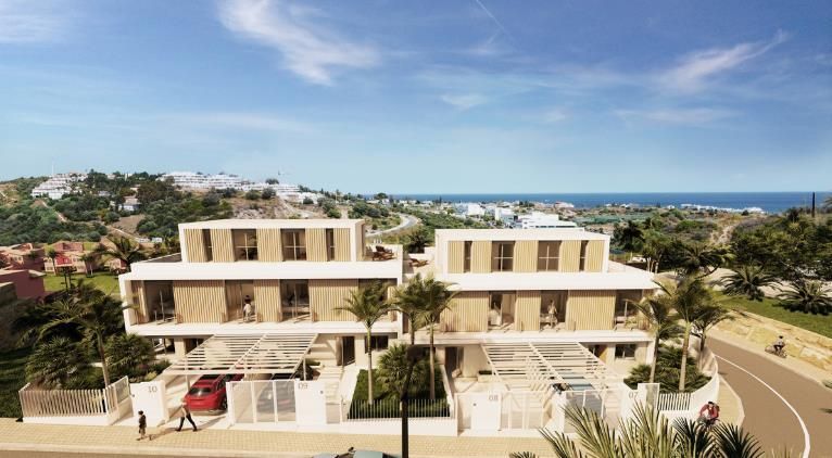 Vista exterior de Casa o xalet de lloguer en Estepona amb Aire condicionat, Parquet i Moblat