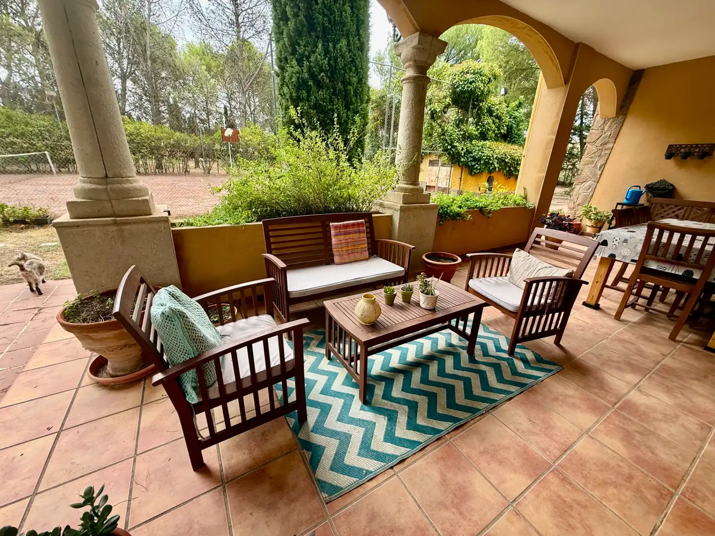 Terraza de Casa o chalet en venta en Poblete con Aire acondicionado, Jardín privado y Piscina