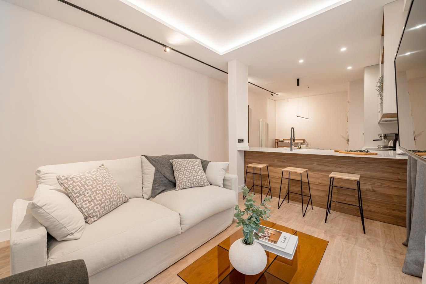 Living room of Apartment for sale in  Madrid Capital  with Furnished