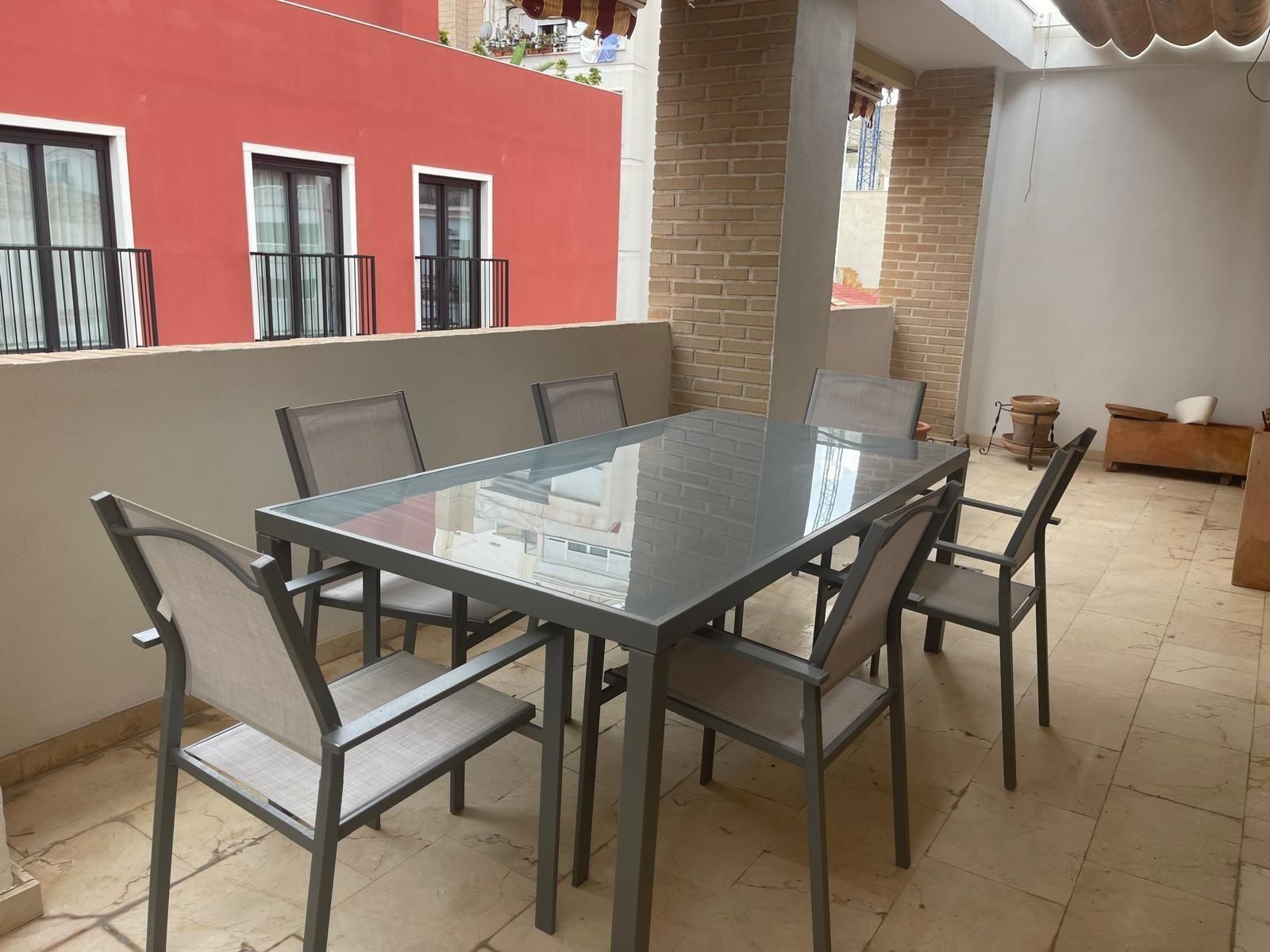 Terrace of Attic to rent in Alicante / Alacant  with Air Conditioner, Terrace and Furnished