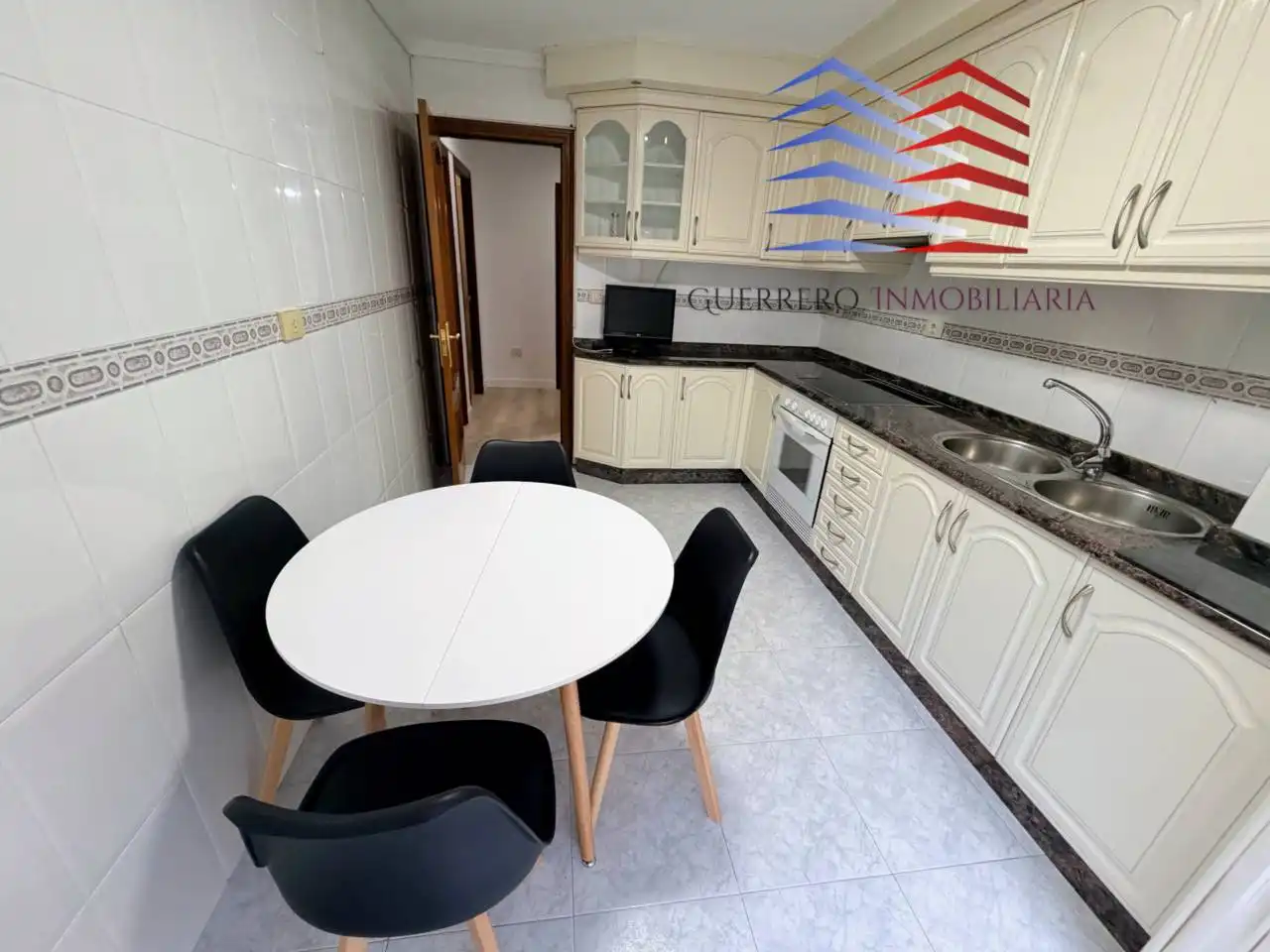 Kitchen of Flat for rent in Ourense Capital   with Heating, Terrace and Furnished