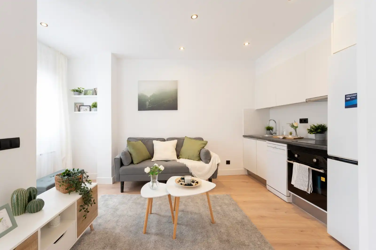 Wohnzimmer von Wohnung zur Miete in Madrid mit Klimaanlage, Heizung und Parkett