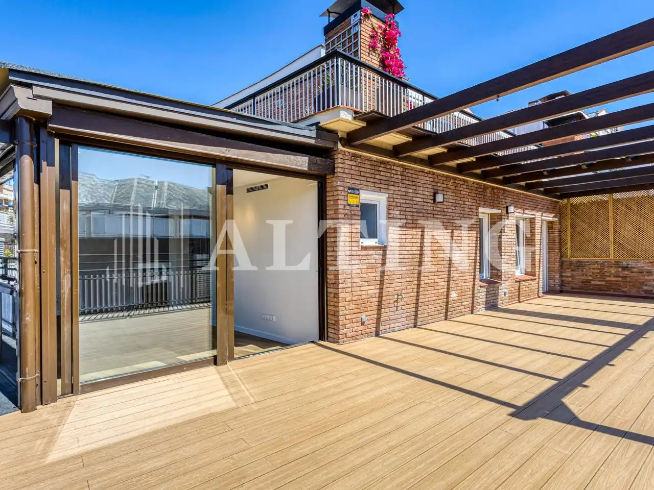 Terraza de Piso de alquiler en Barcelona con Aire acondicionado, Calefacción y Parquet