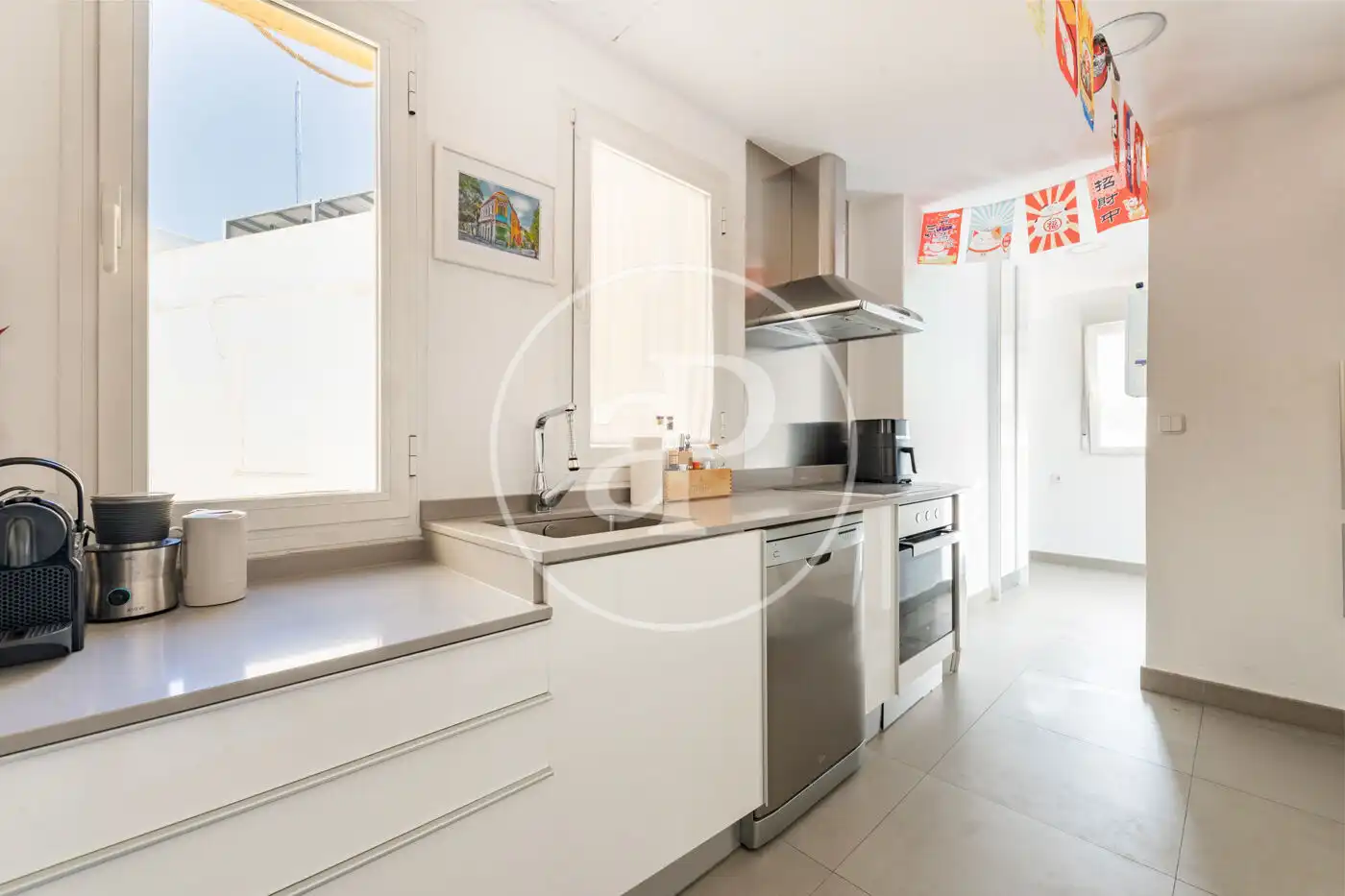 Küche von Wohnung zur Miete in Madrid mit Klimaanlage, Heizung und Terrasse