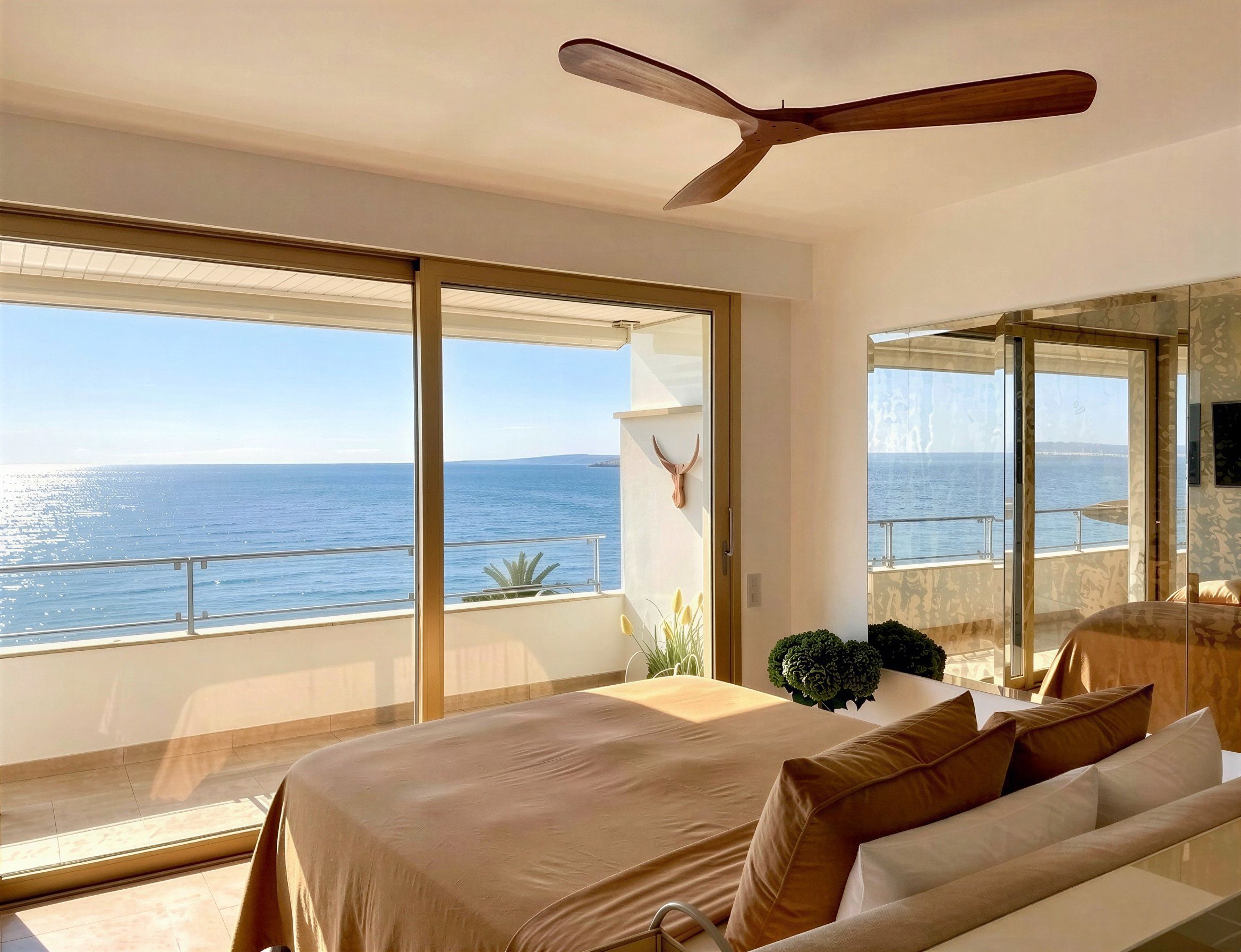 Schlafzimmer von Wohnungen zum Verkauf in  Palma de Mallorca mit Klimaanlage, Privatgarten und Alarm