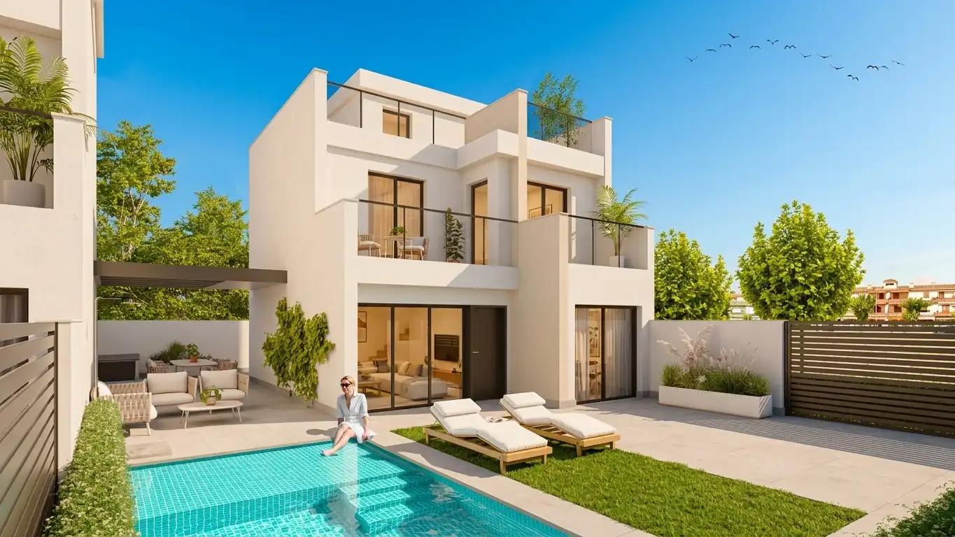 Haus mit Pool zum Verkauf in Los Narejos - Punta Calera