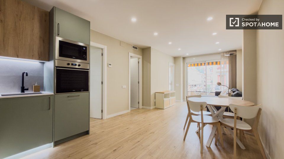 Kitchen of Flat to rent in  Barcelona Capital  with Air Conditioner, Heating and Furnished