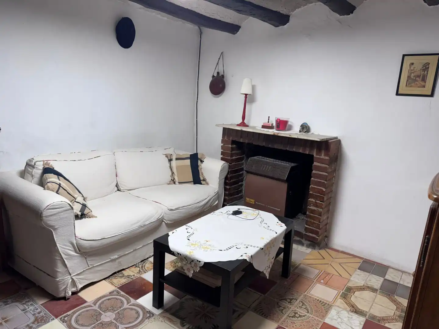 Sala d'estar de Casa adosada en venda en Blancafort amb Terrassa, Moblat i Forn