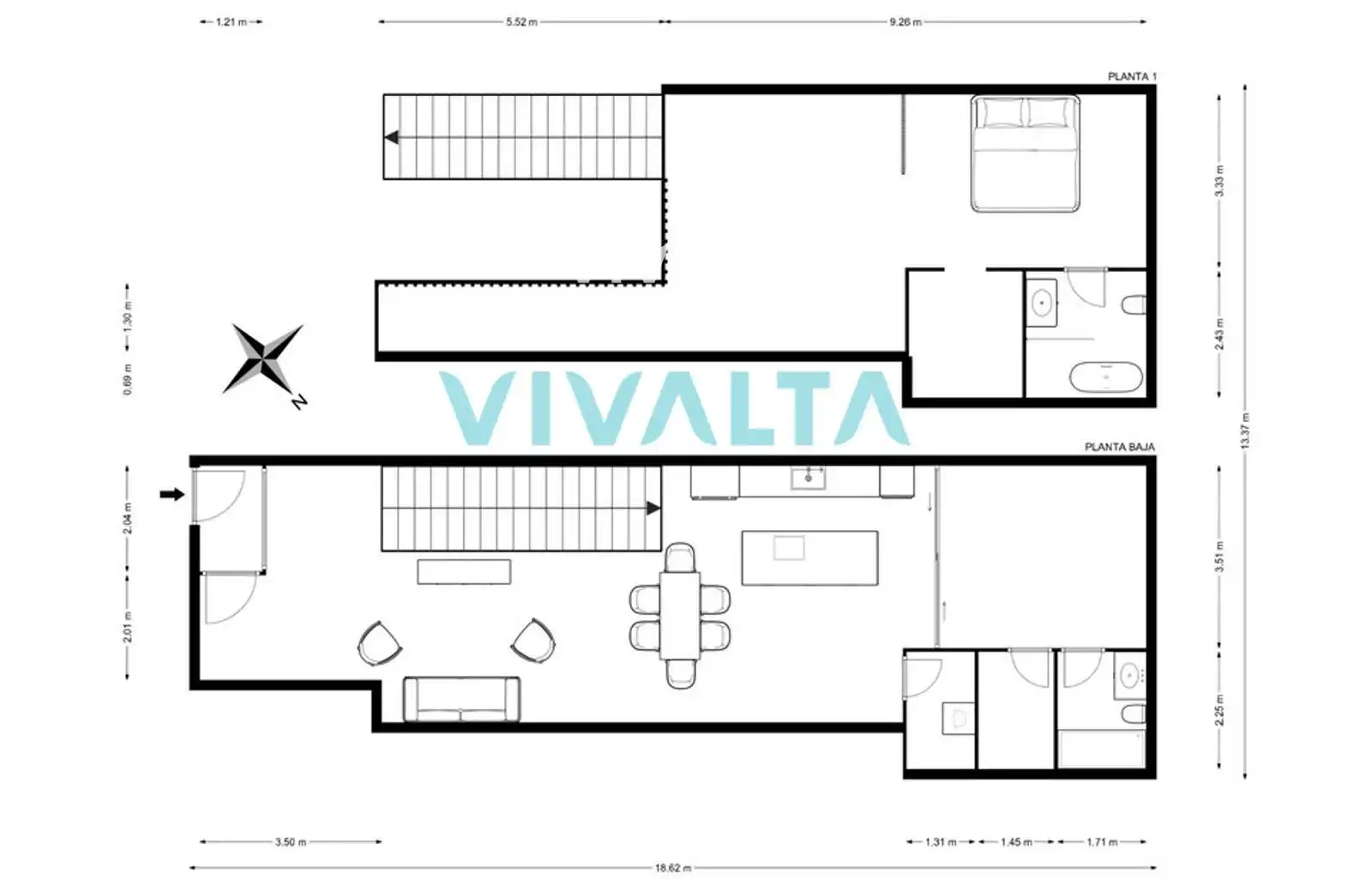 Maisonette zum Verkauf in Madrid mit Klimaanlage, Heizung und Haustechnik