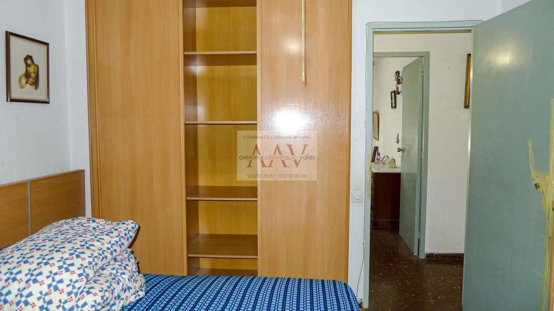 Schlafzimmer von Wohnung zum Verkauf in Cerdanyola del Vallès mit Klimaanlage, Heizung und Balkon