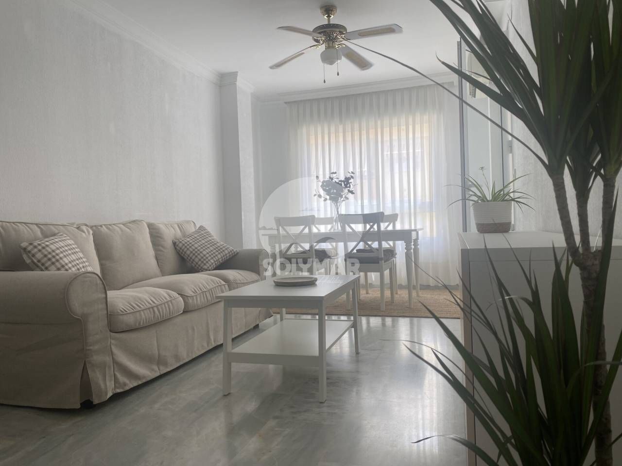 Living room of Flat to rent in Rincón de la Victoria  with Air Conditioner, Heating and Furnished