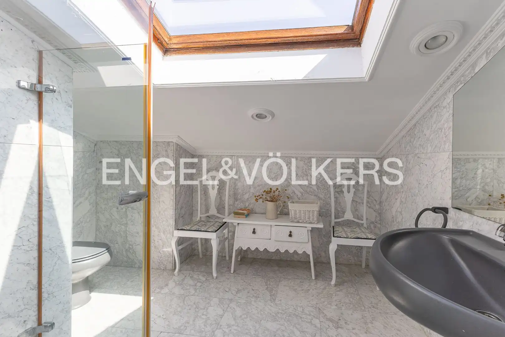 Badezimmer von Country house zur Miete in Alpedrete mit Klimaanlage, Heizung und Privatgarten