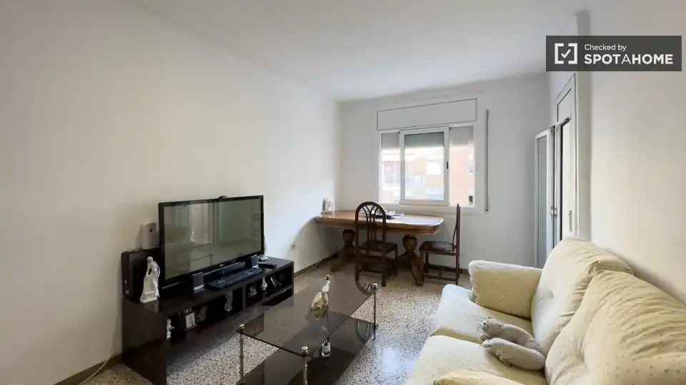 Sala d'estar de Pis de lloguer en Barcelona amb Aire condicionat, Calefacció i Moblat