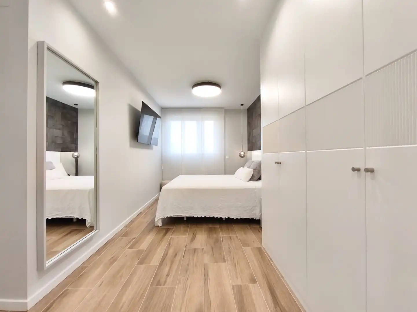 Schlafzimmer von Wohnung zum Verkauf in  Logroño mit Heizung, Privatgarten und Parkett
