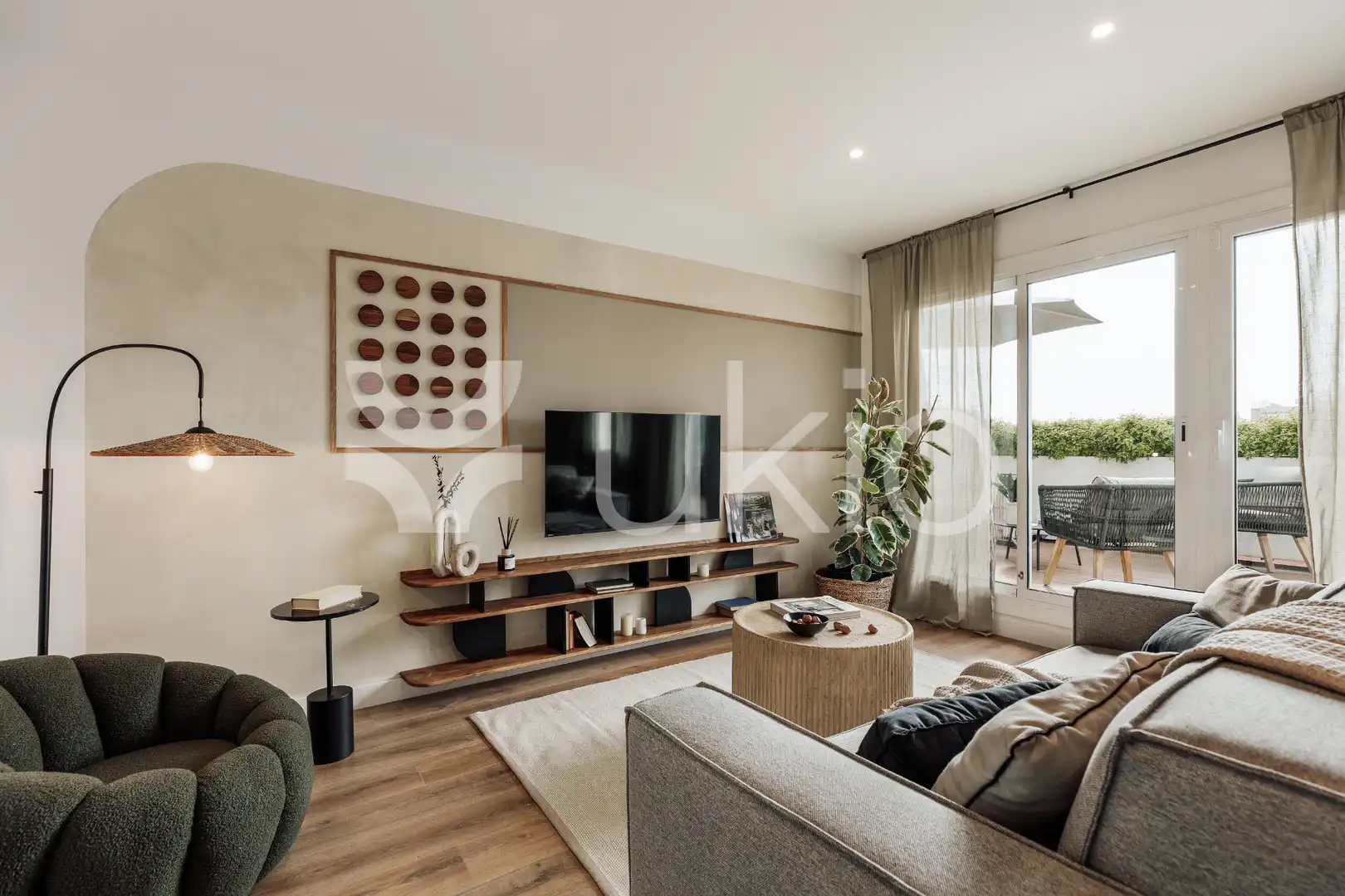 Sala d'estar de Apartament de lloguer en Barcelona amb Aire condicionat, Calefacció i Terrassa