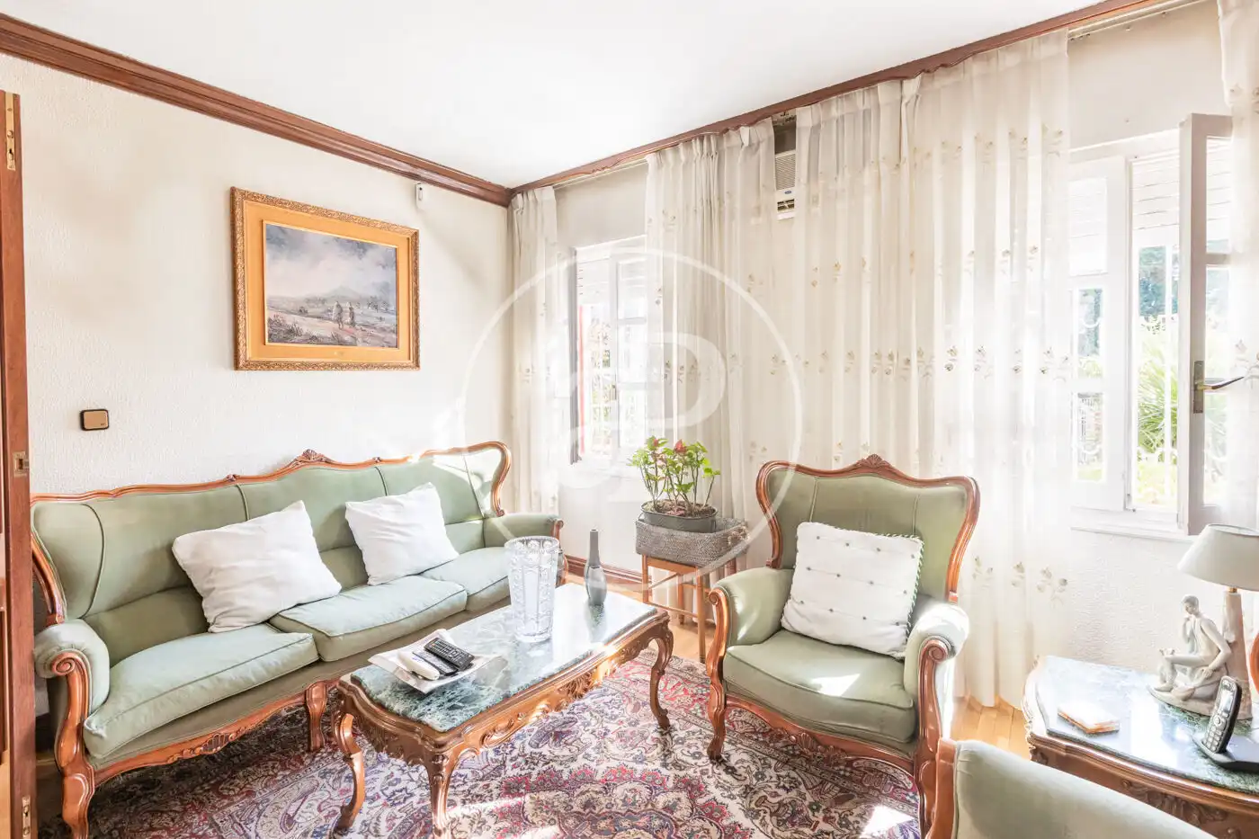 Sala de estar de Casa adosada en venta en Madrid con Aire acondicionado, Calefacción y Jardín privado