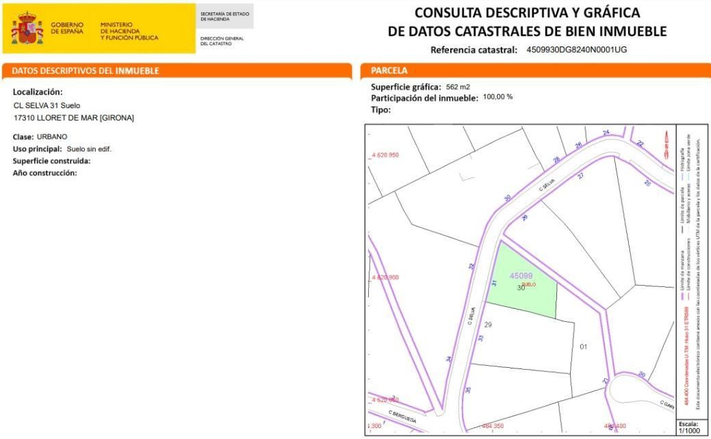 Land for sale in Lloret de Mar