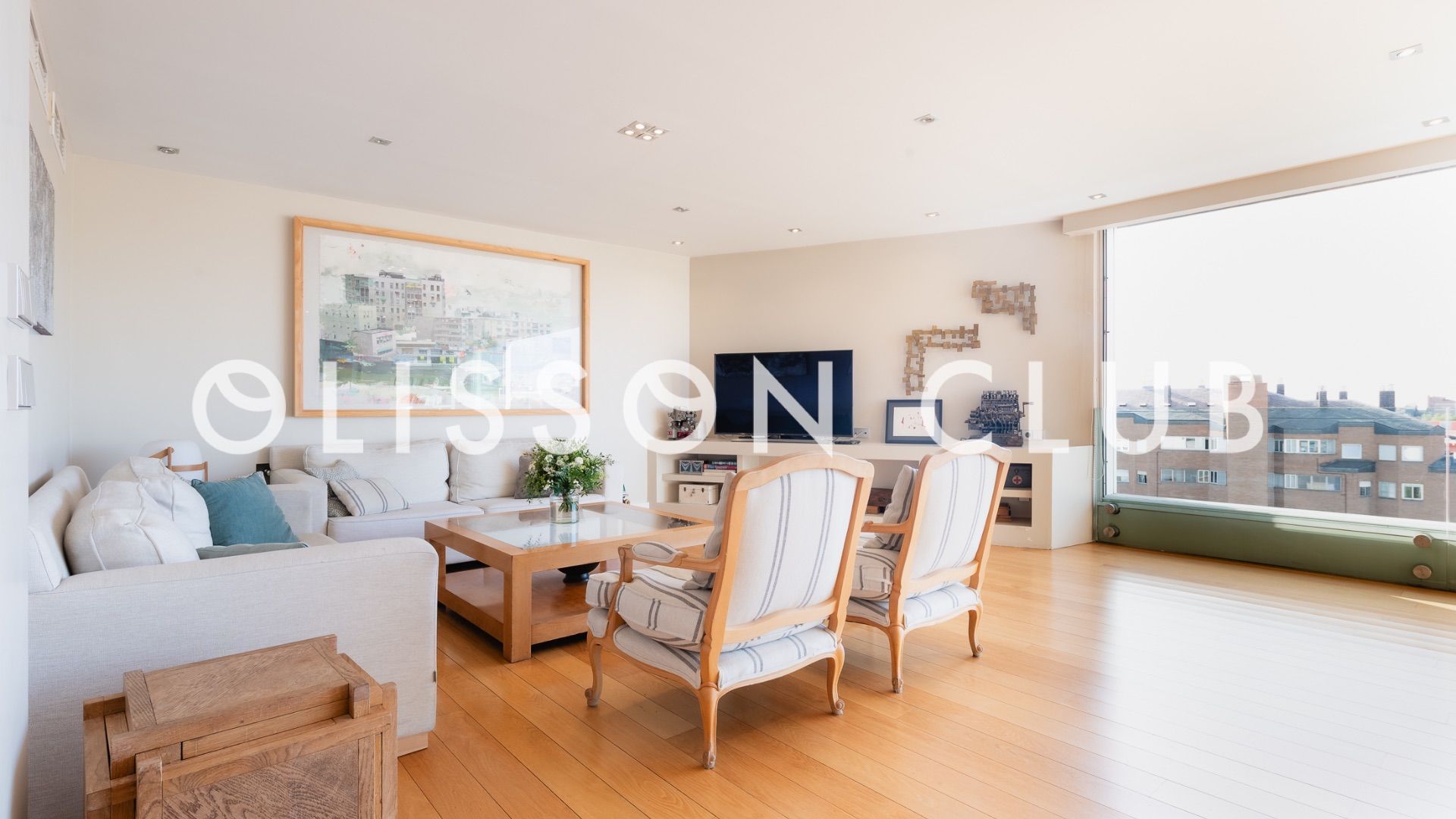 Living room of Flat for sale in  Madrid Capital  with Air Conditioner, Heating and Storage room