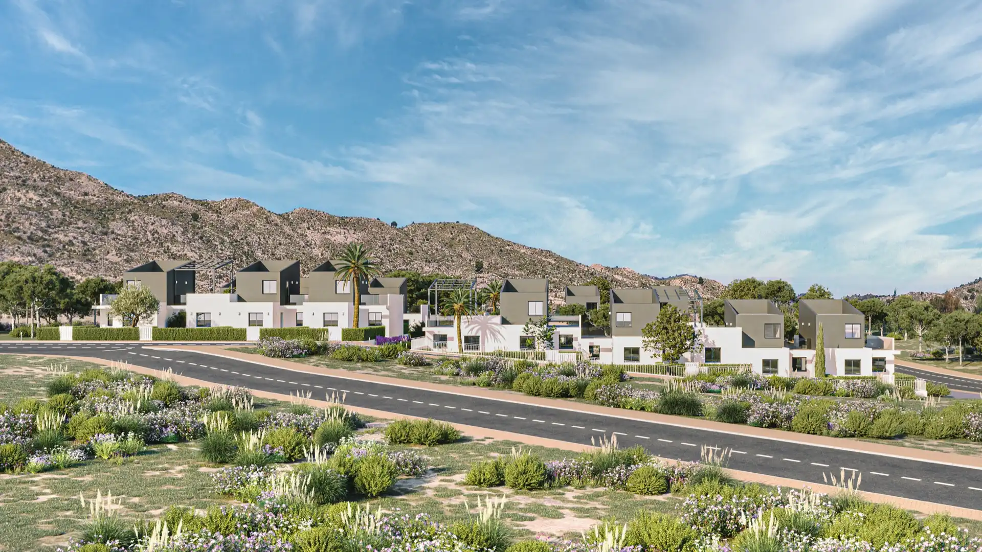 Vista exterior de Casa adosada en venta en Murcia con Aire acondicionado, Jardín privado y Terraza