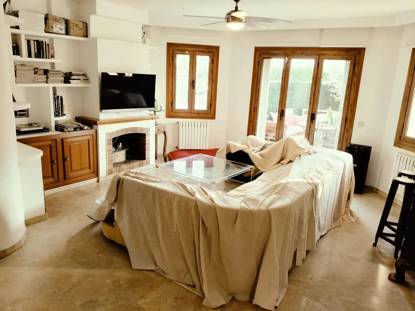 Sala d'estar de Casa o xalet en venda en  Palma de Mallorca amb Aire condicionat, Jardí privat i Terrassa