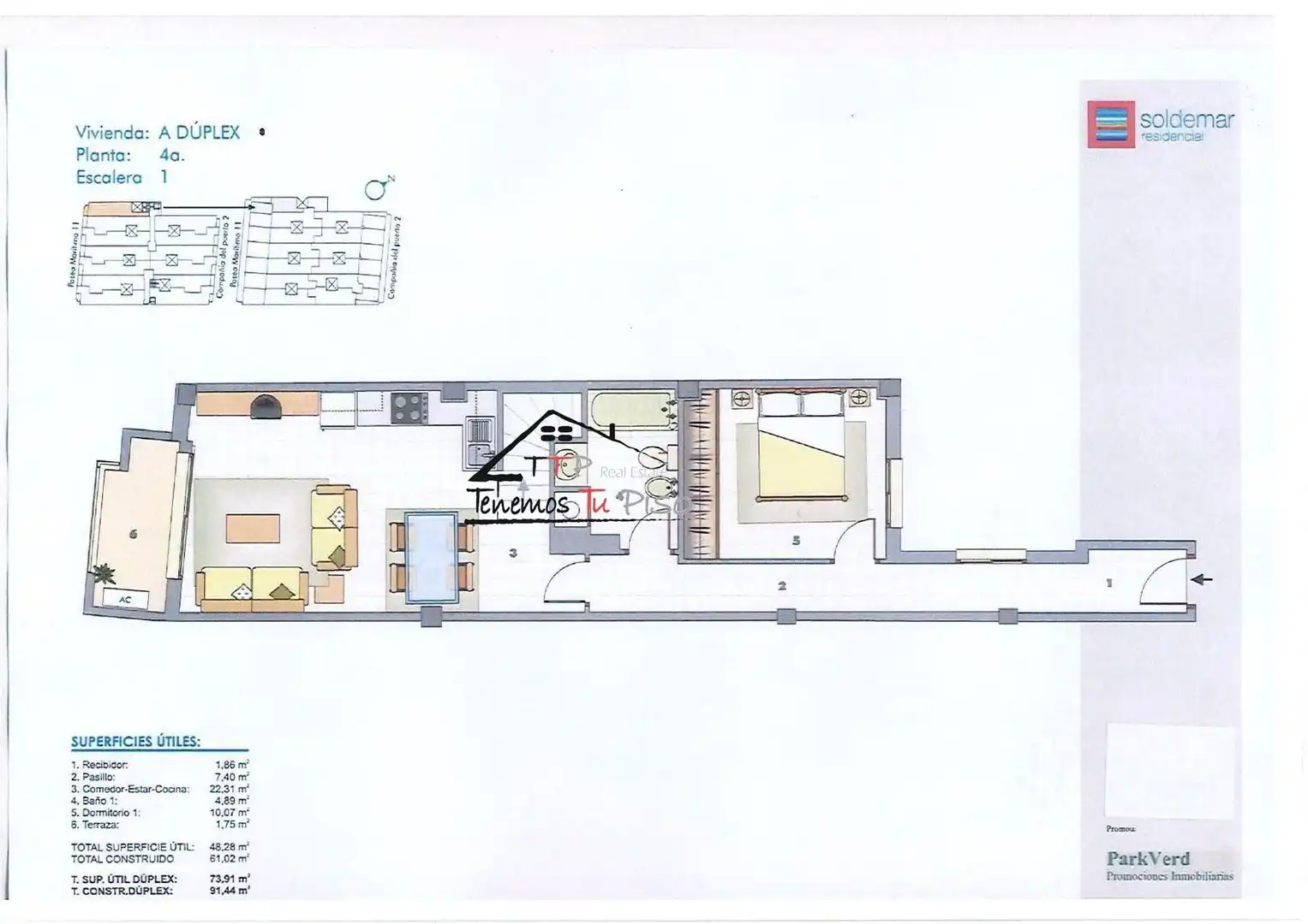 Dachboden zum Verkauf in Benicarló mit Klimaanlage, Terrasse und Balkon