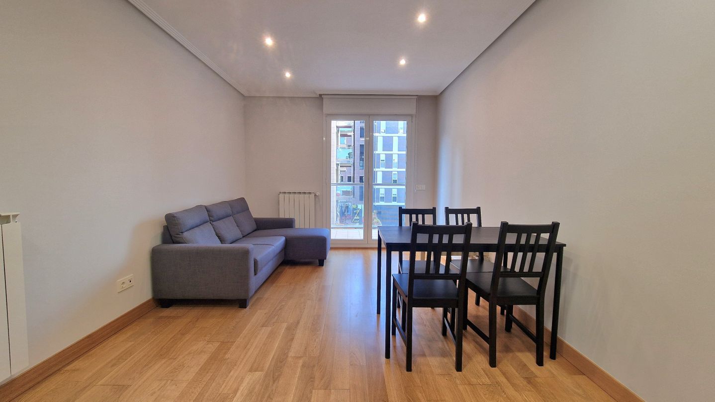 Sala d'estar de Pis de lloguer en Donostia - San Sebastián  amb Calefacció i Balcó