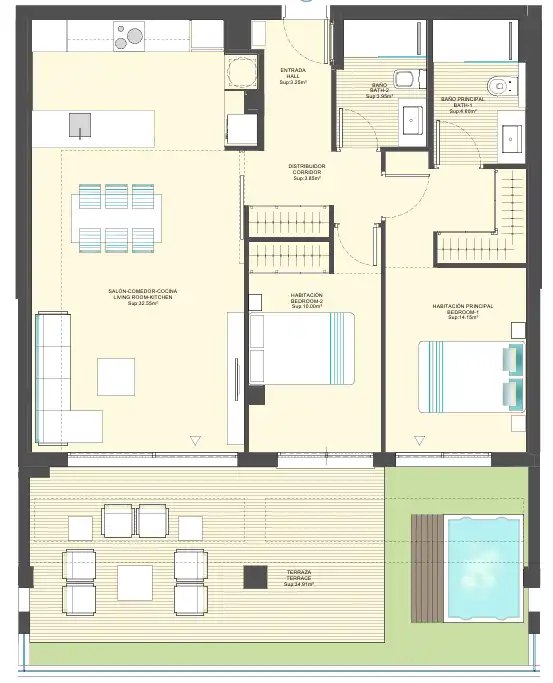 Flat with terrace for sale in Carrer de Cuba 1, imagen 39