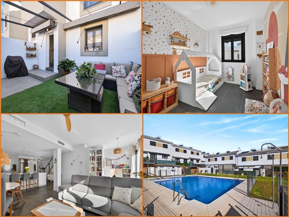 Vista exterior de Casa adosada en venta en Alhaurín de la Torre con Aire acondicionado, Terraza y Piscina comunitaria