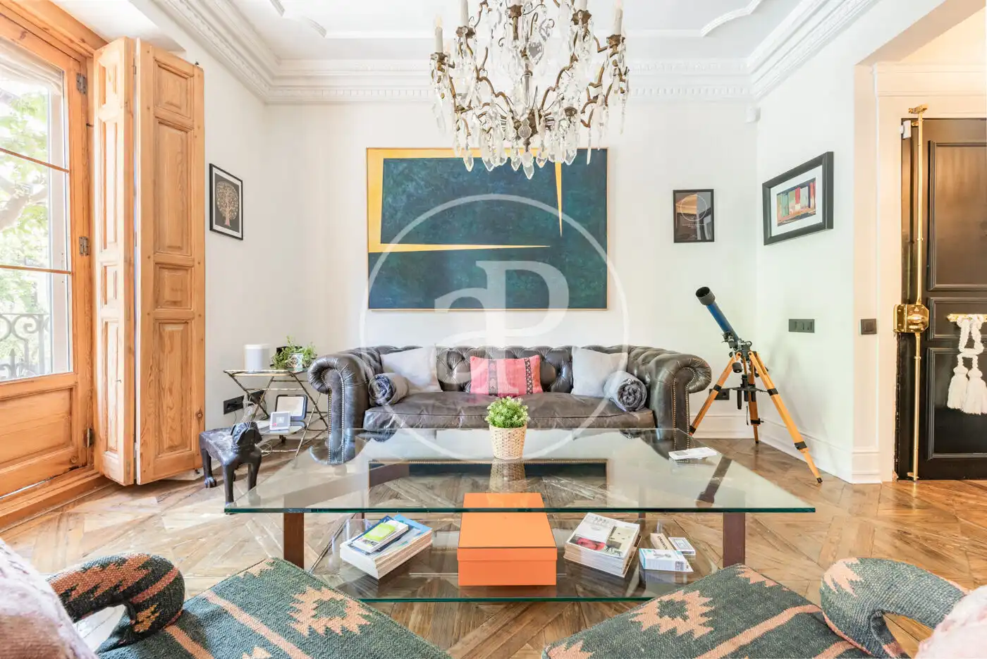 Sala d'estar de Pis en venda en Madrid amb Aire condicionat, Calefacció i Moblat