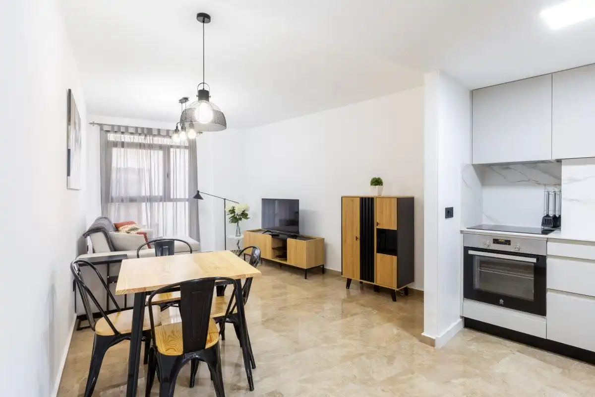 Sala de estar de Ático de alquiler en Valencia con Aire acondicionado, Calefacción y Amueblado
