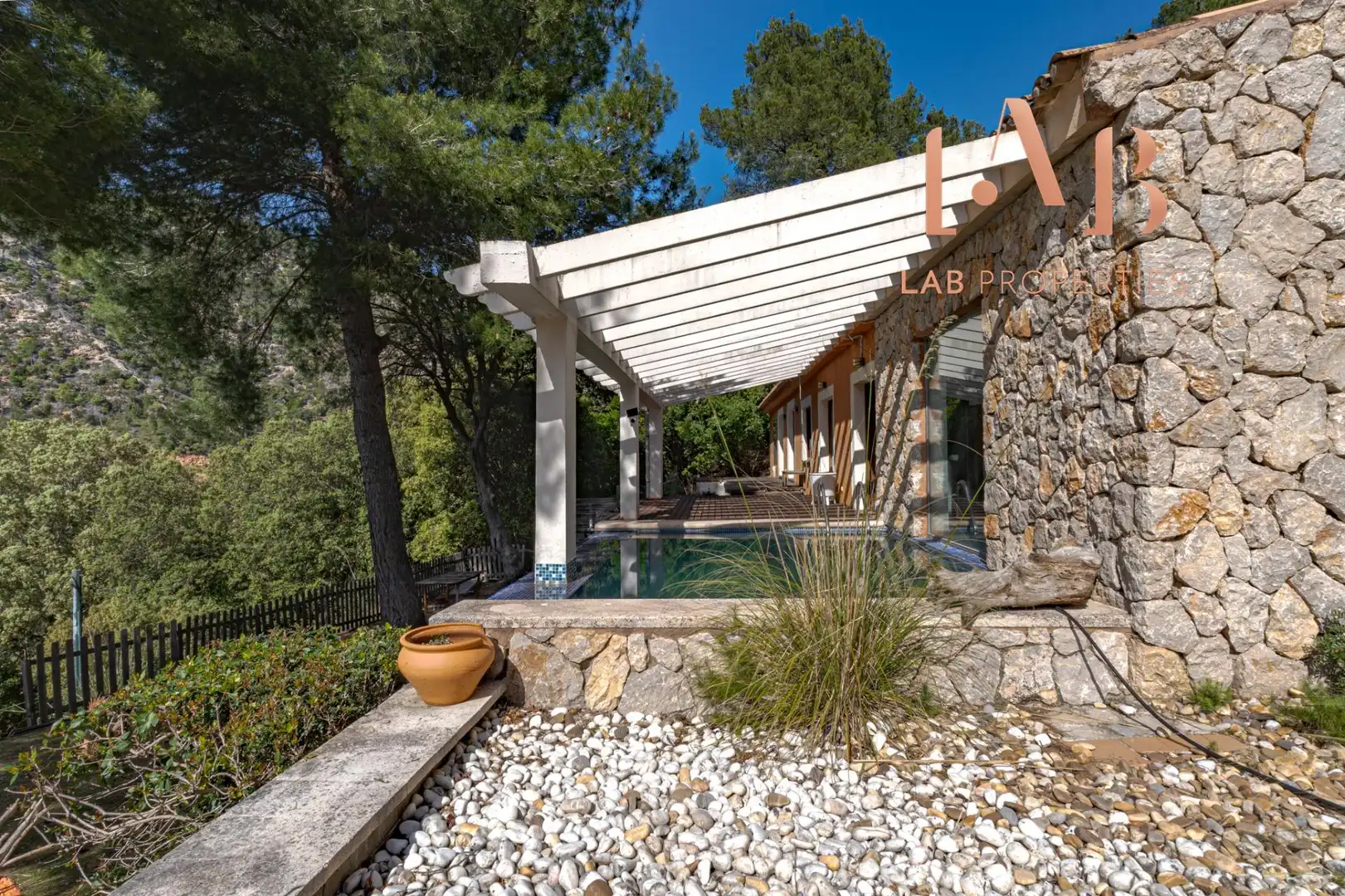 Terrassa de Finca rústica en venda en Esporles amb Aire condicionat, Calefacció i Jardí privat
