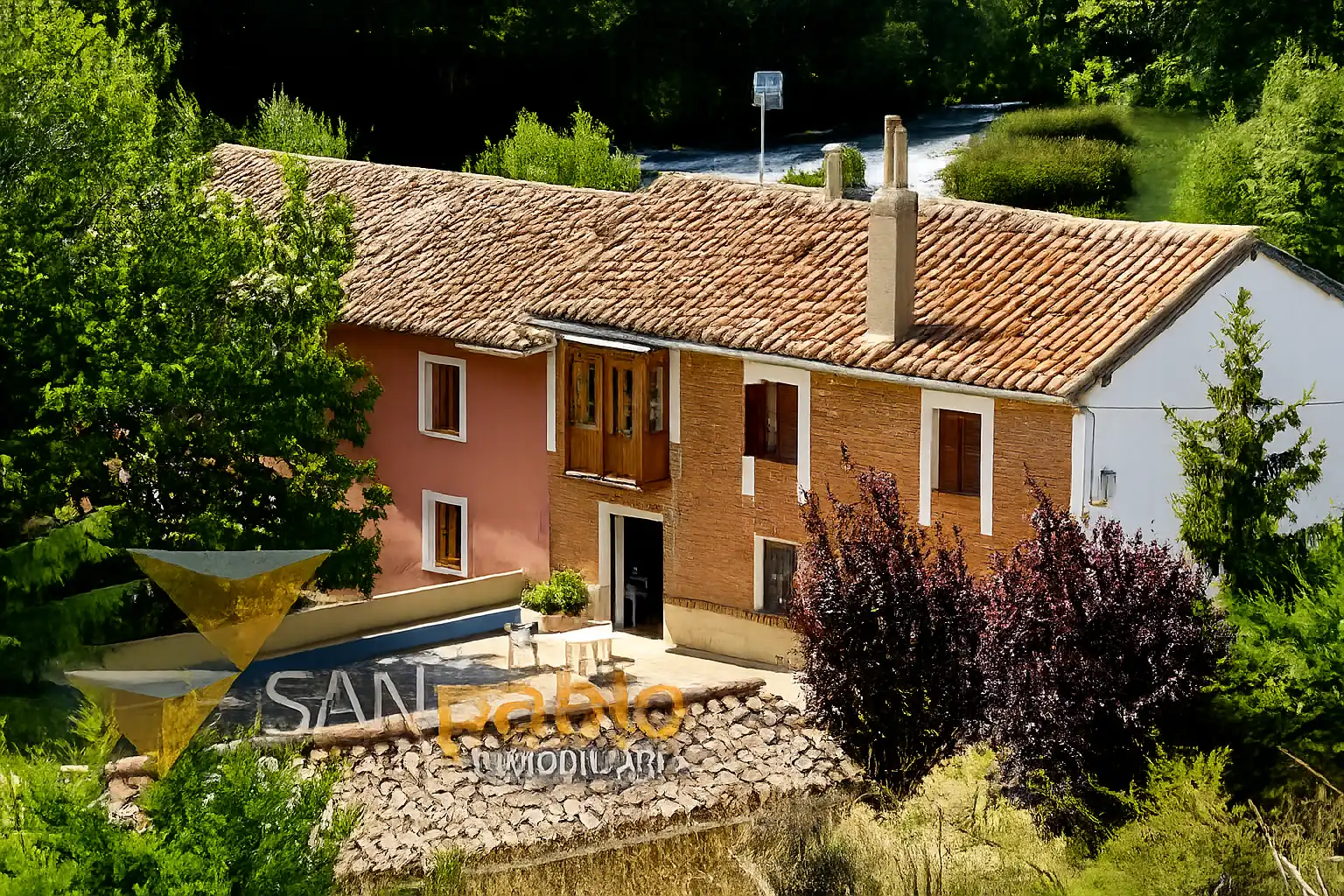 Vista exterior de Finca rústica en venda en Castrillo de Riopisuerga amb Jardí privat i Traster