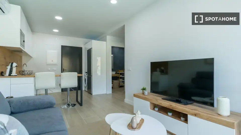 Wohnzimmer von Wohnungen zur untervermieten in Mogán mit Klimaanlage, Heizung und Terrasse