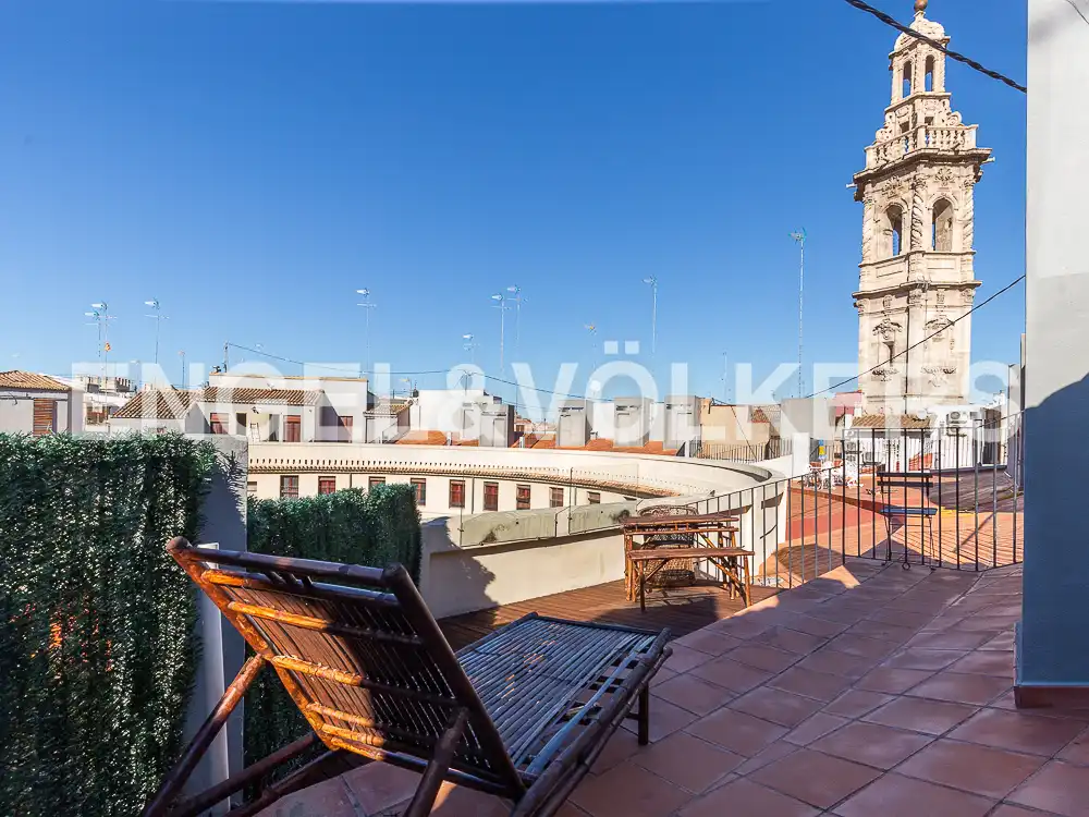 Terraza de Ático de alquiler en Valencia con Aire acondicionado, Calefacción y Parquet
