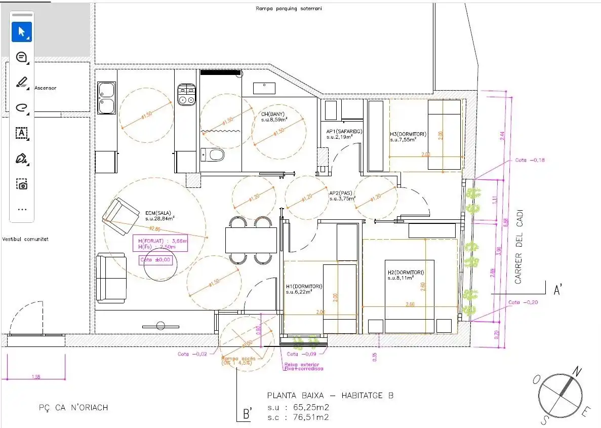 Piso en venta en Sabadell con Aire acondicionado, Calefacción y Parquet