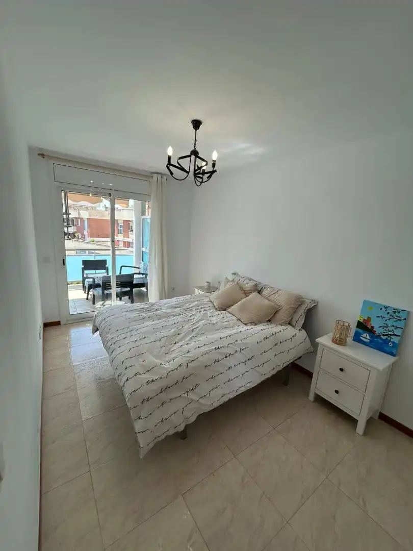 Bedroom of Flat for rent in Cunit  with Air Conditioner, Terrace and Furnished