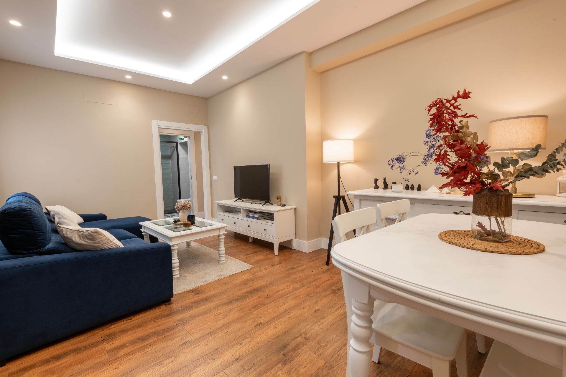 Sala d'estar de Pis de lloguer en  Madrid Capital amb Aire condicionat, Calefacció i Parquet
