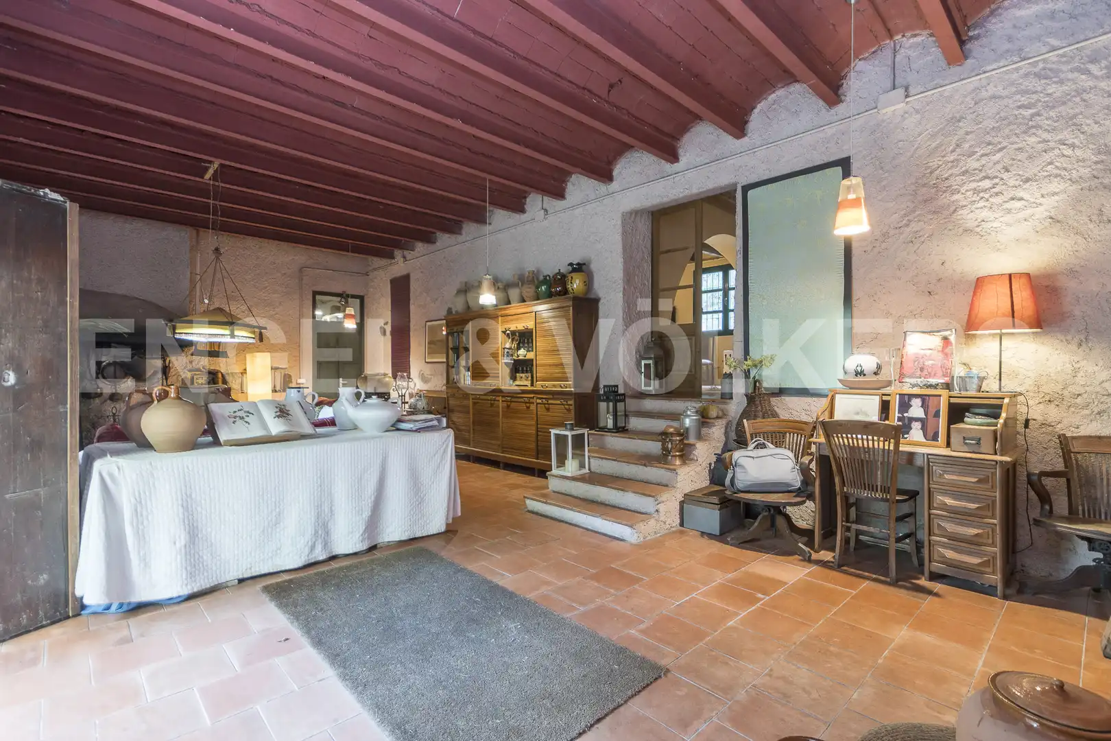 Cocina de Finca rústica en venta en Sant Cebrià de Vallalta con Calefacción, Jardín privado y Terraza