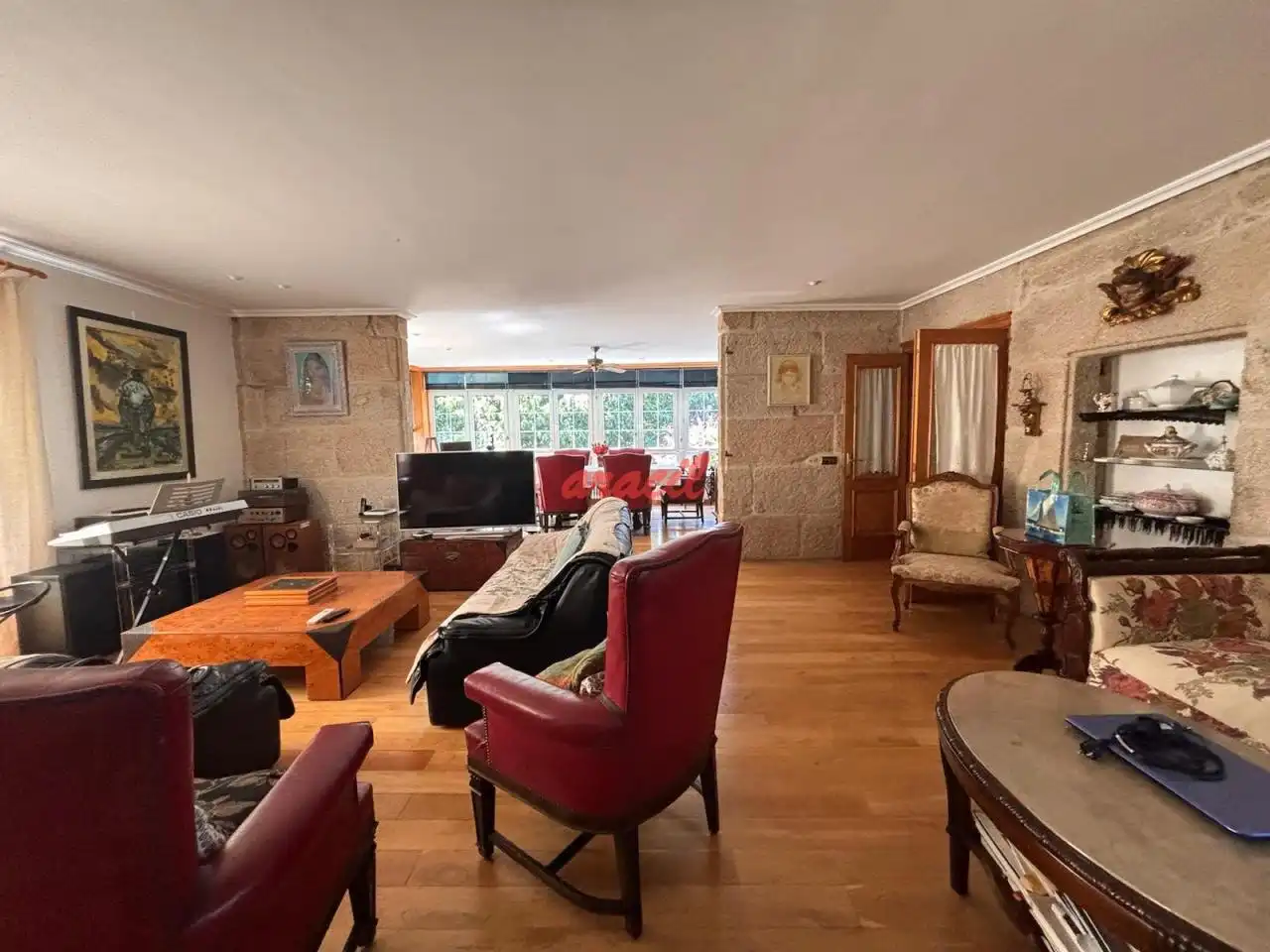 Sala d'estar de Finca rústica en venda en Vilamarín amb Calefacció, Jardí privat i Terrassa