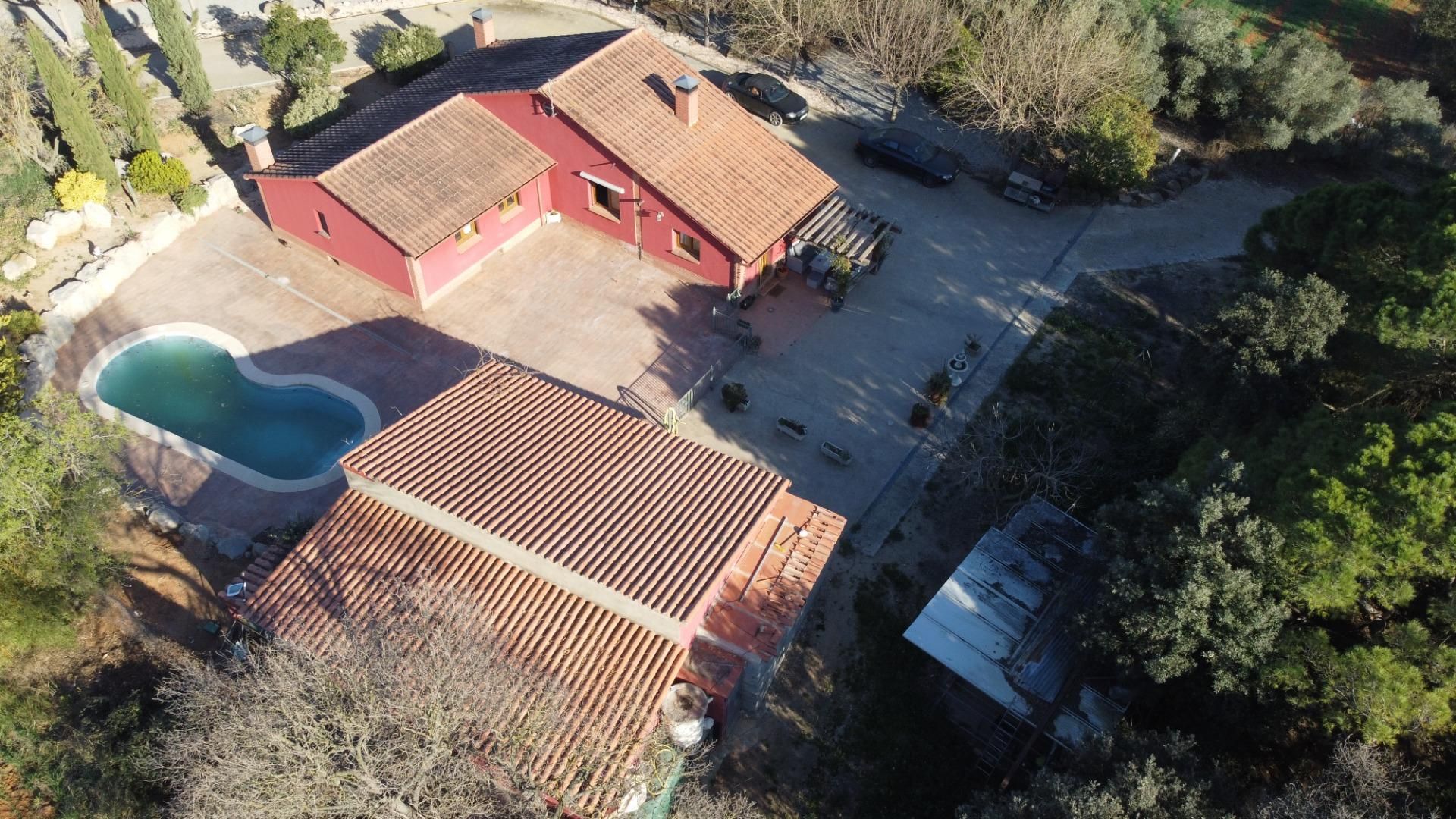 Vista exterior de Casa o chalet en venta en Sentmenat con Piscina