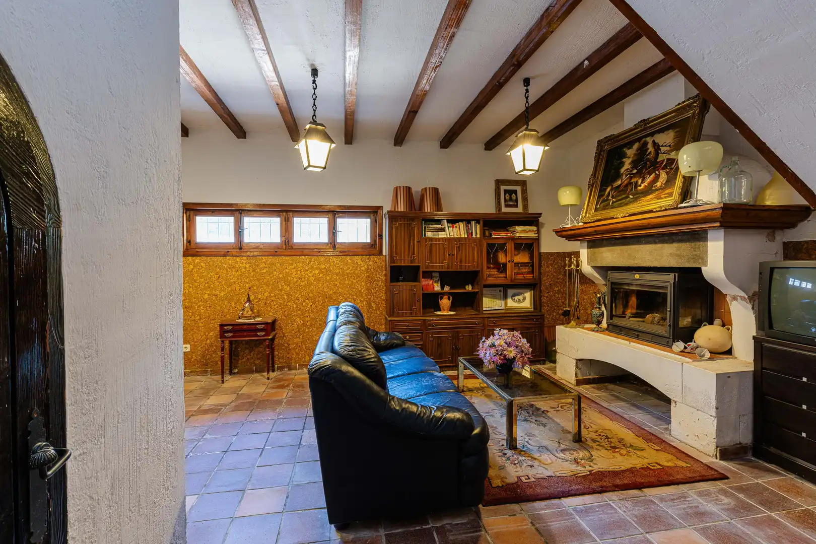 Living room of Houses for sale in Villanueva de la Cañada  with Air Conditioner, Heating and Private garden