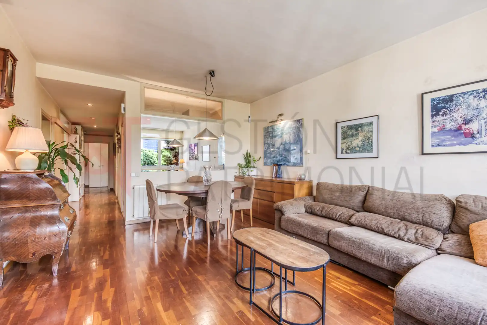 Sala de estar de Piso en venta en Barcelona con Aire acondicionado, Calefacción y Parquet