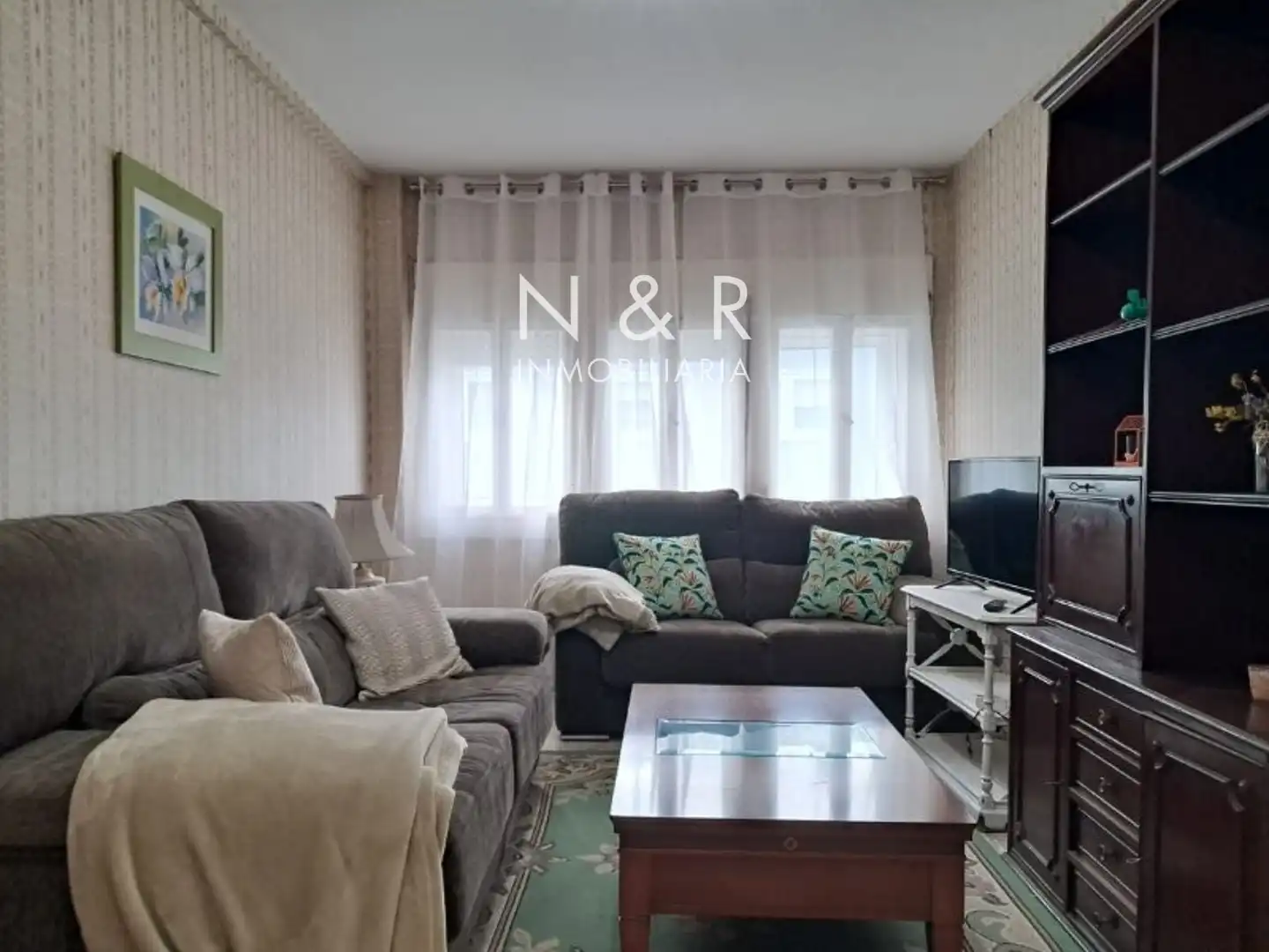 Living room of Flat for rent in Santiago de Compostela   with Furnished