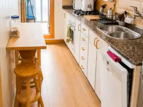 Kitchen of Flat for sale in Badalona  with Air Conditioner