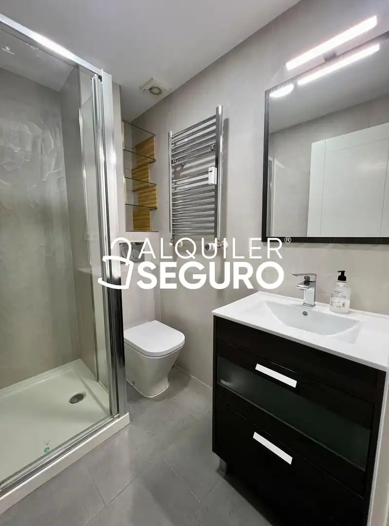 Bathroom of Flat for rent in Madrid  with Air Conditioner, Heating and Furnished