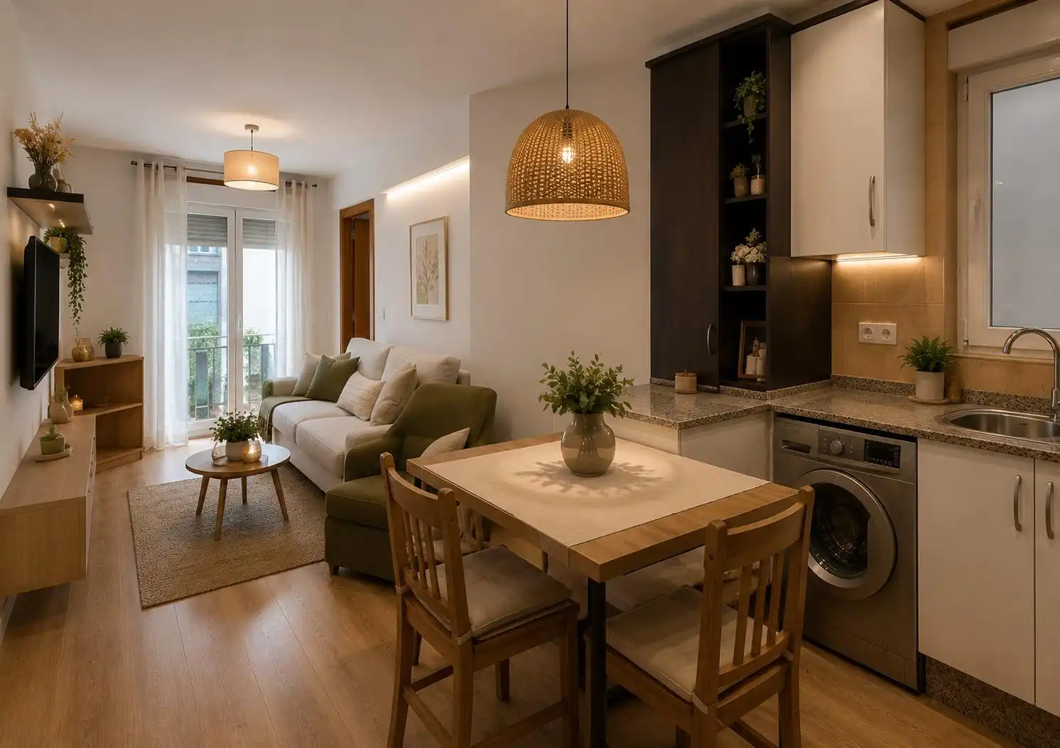 Living room of Apartments for sale in Boiro  with Furnished and Balcony