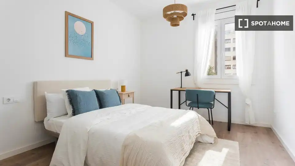 Bedroom of Flat for rent in Barcelona  with Air Conditioner, Heating and Furnished