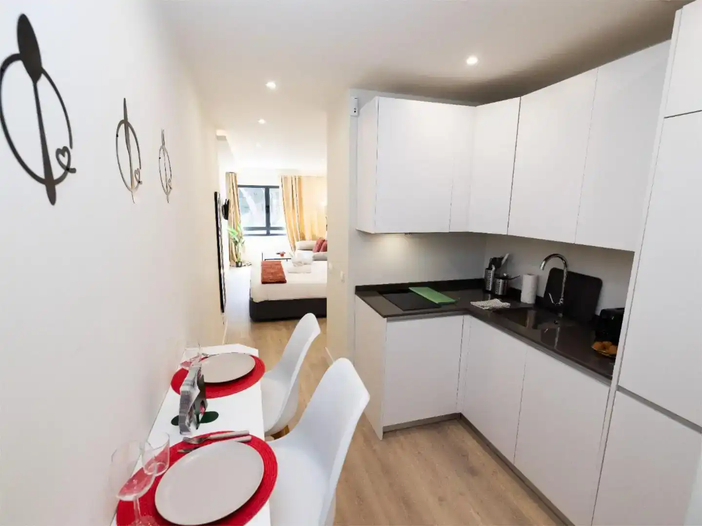 Cocina de Apartamento de alquiler en Madrid con Aire acondicionado y Amueblado